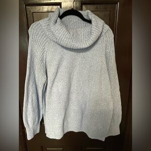 Nine West Cowl Neck Sweater- size 2X - light blue